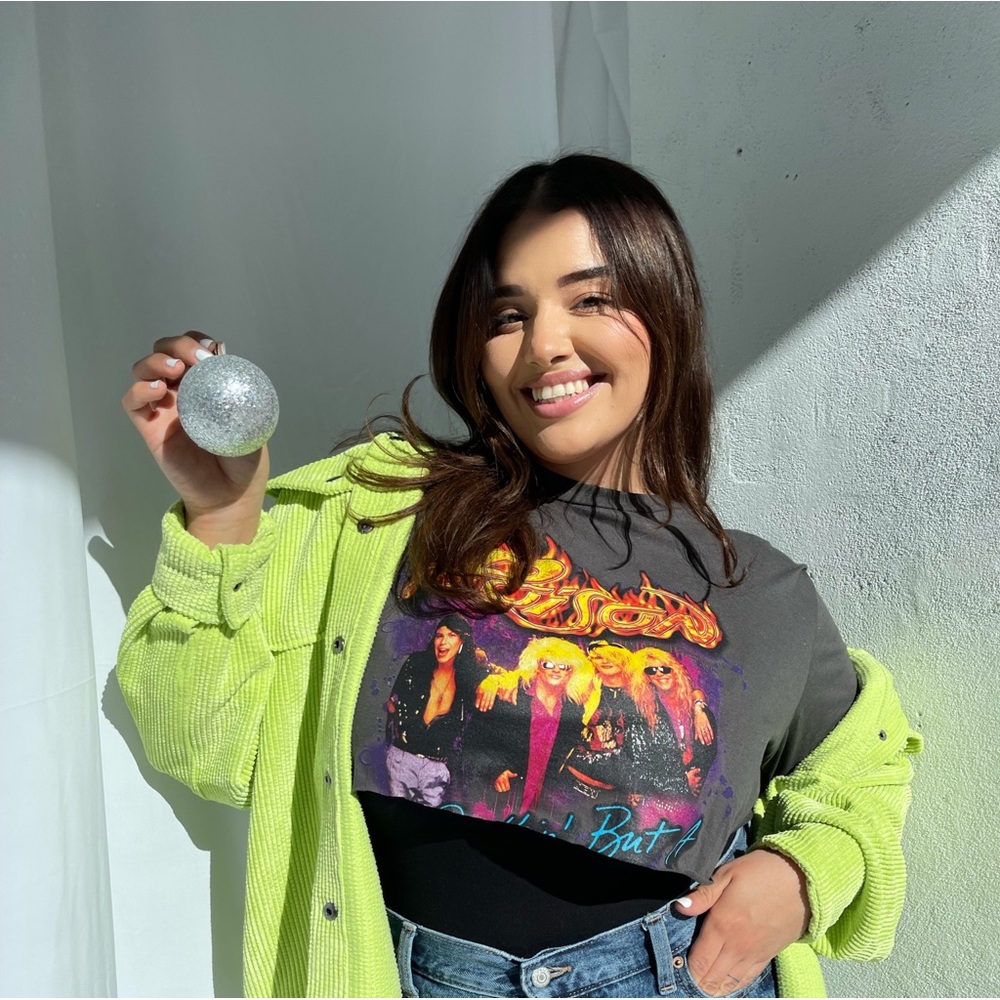 New without tags poison crop top! XL / oversized band tee